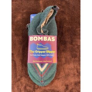 Bombas The Gripper Slipper Men’s Size Large Teal Pine Chevron